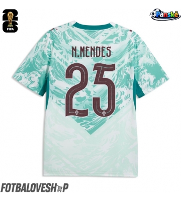 Portugalsko Nuno Mendes #25 Venkovní Dres MS 2026 Krátký Rukáv